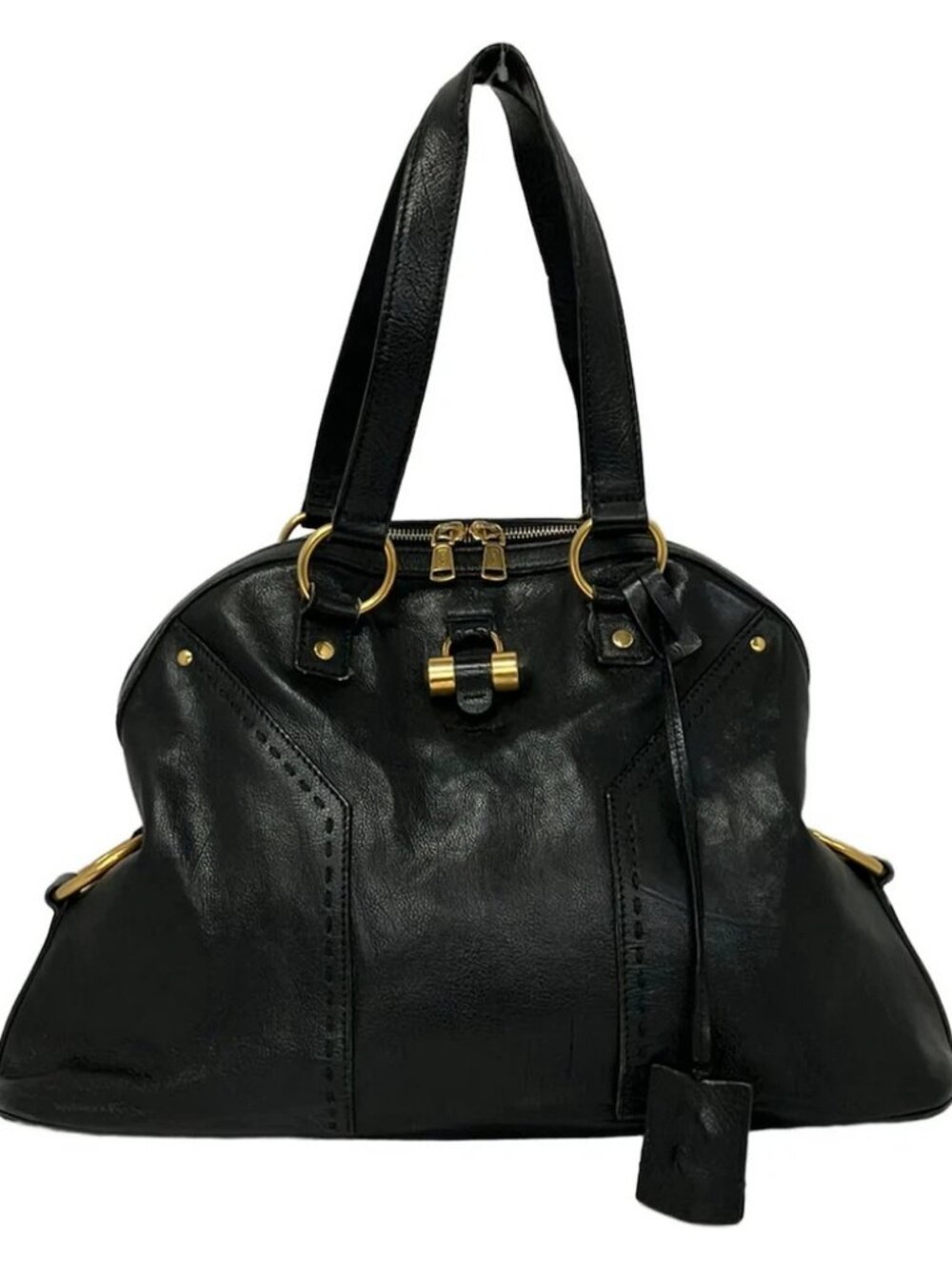 YvesSaintLaurent rivegauche (YSL) Muse Bag 156464 Black Leather Handbag